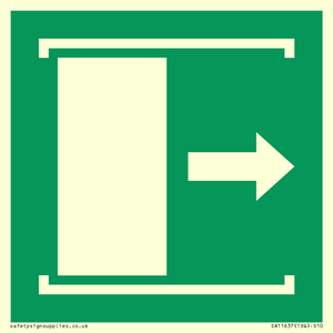 E033 safe condition door slides right to open